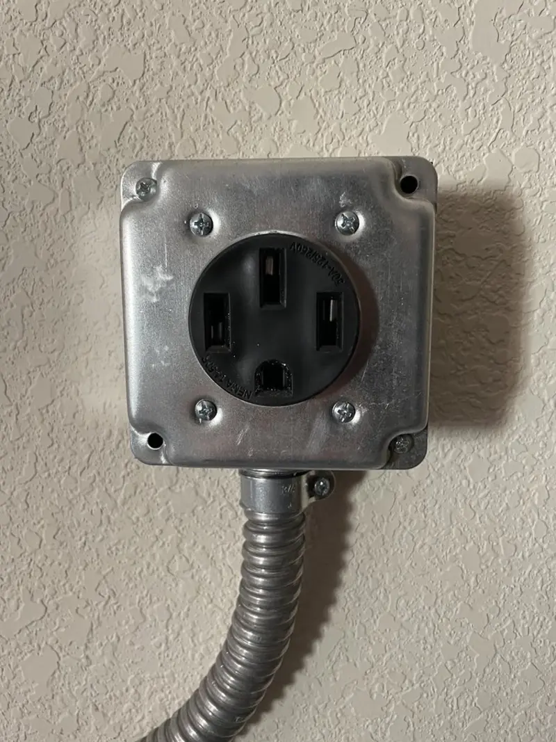 NEMA 14-50 outlet installed for Smart Home Electrical in Tuckahoe